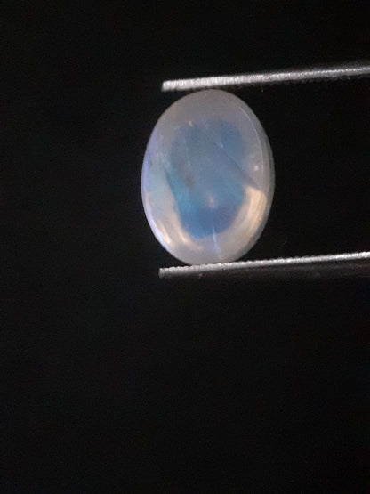 Natural Moonstone - light blue and blue adularescence - 2.099 ct - oval cabochon