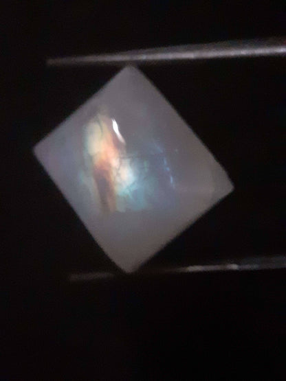 Natural Moonstone - rainbow adularescence - 11.583 ct - cushion cabochon