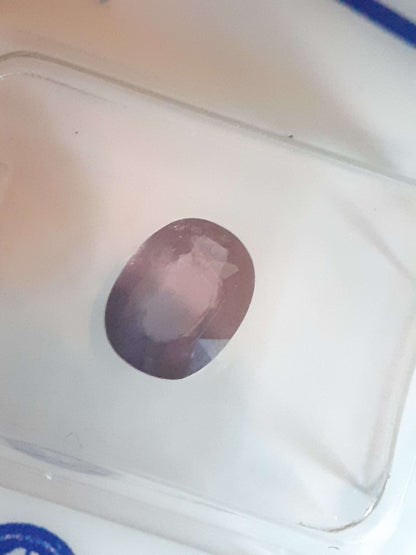 Natural Oval Purple Spinel -Certified - 1.08 ct - unheated - Sealed - Natural Gems Belgium