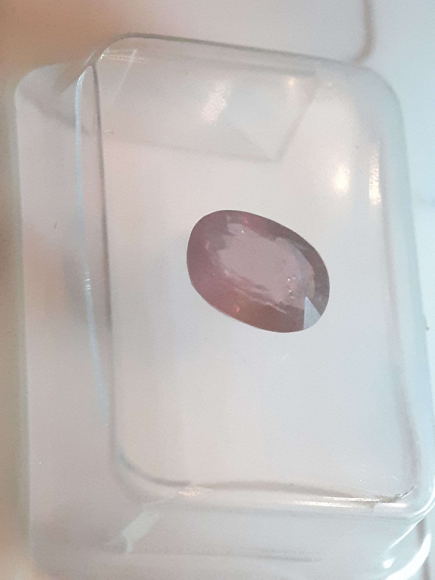 Natural Oval Purple Spinel -Certified - 1.08 ct - unheated - Sealed - Natural Gems Belgium