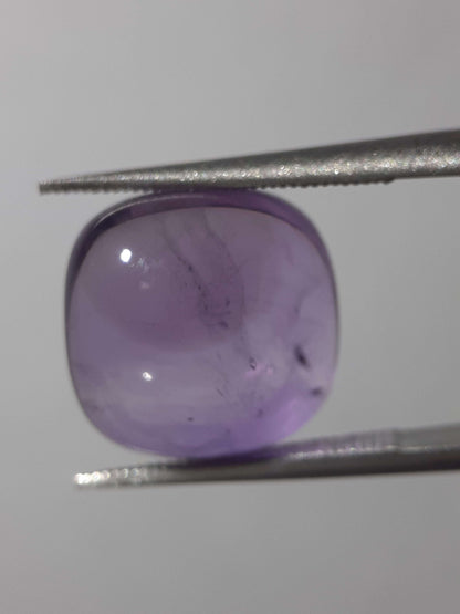 Natural purple Amethyst - 5.88 ct - cushion cabochon - unheated - certified by NGB - Natural Gems Belgium