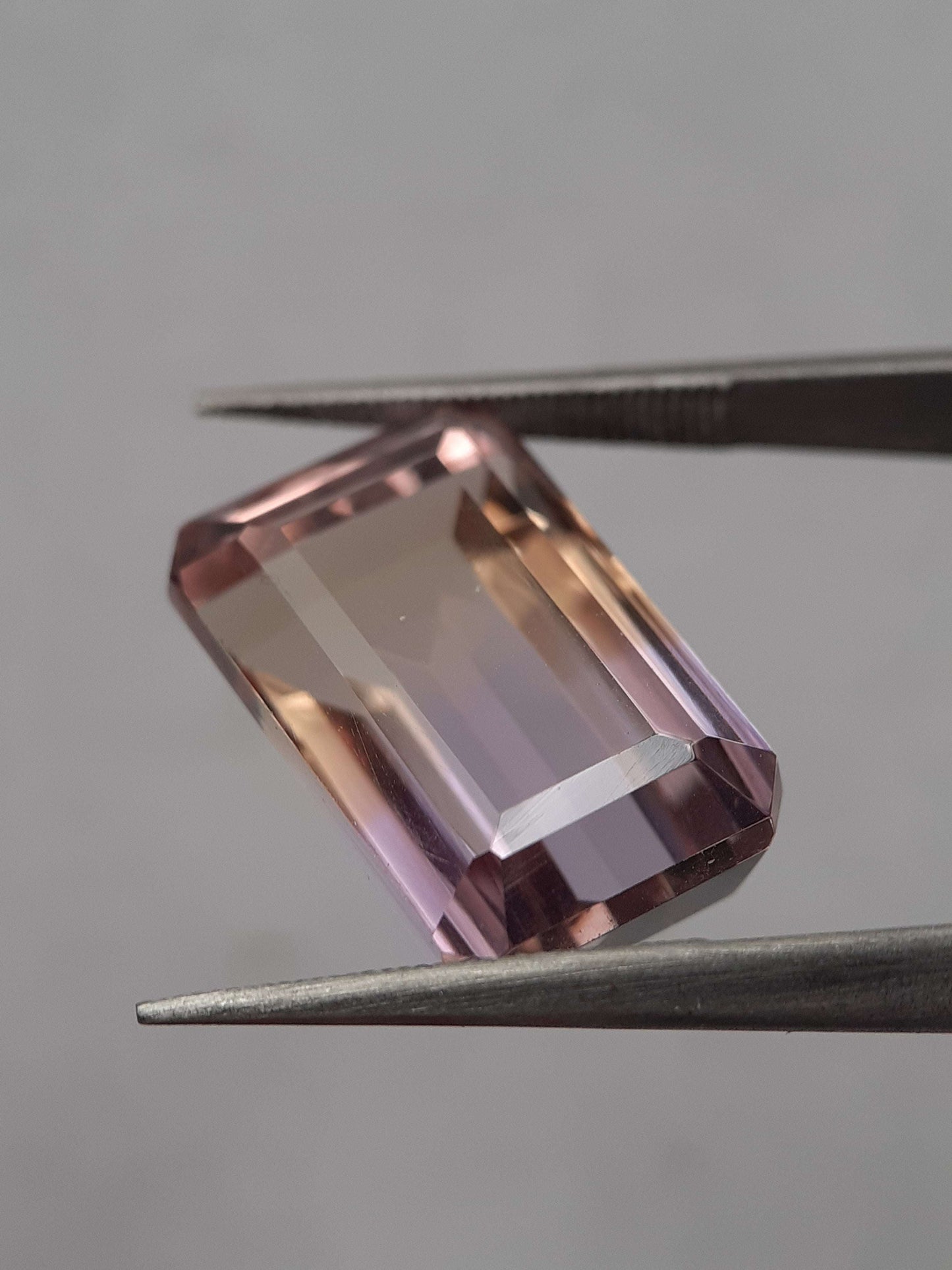 Natural purple and yellow Ametrine - 11.08 ct - AAA grade - octagon - unheated - Bolivia