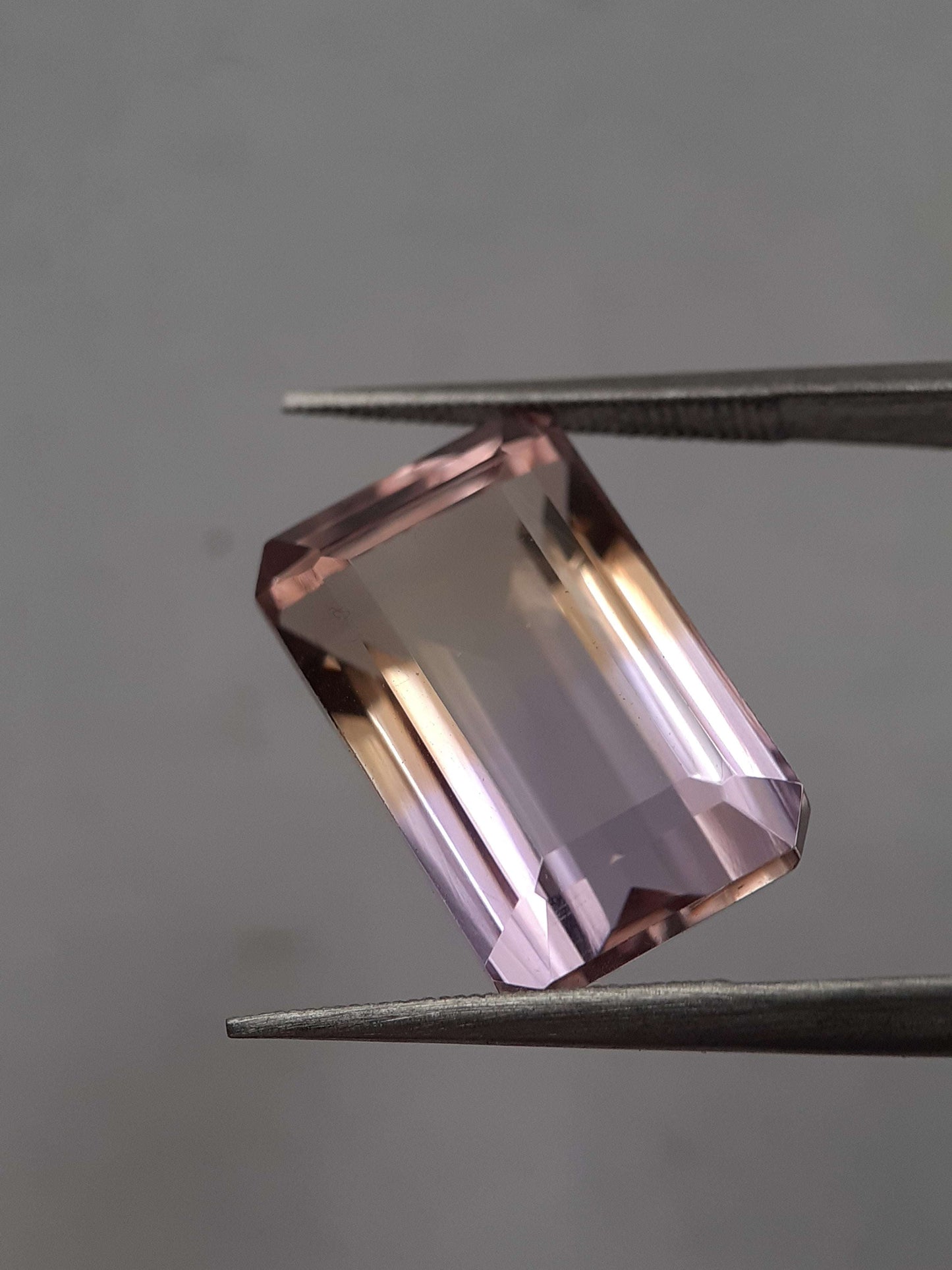 Natural purple and yellow Ametrine - 11.08 ct - AAA grade - octagon - unheated - Bolivia