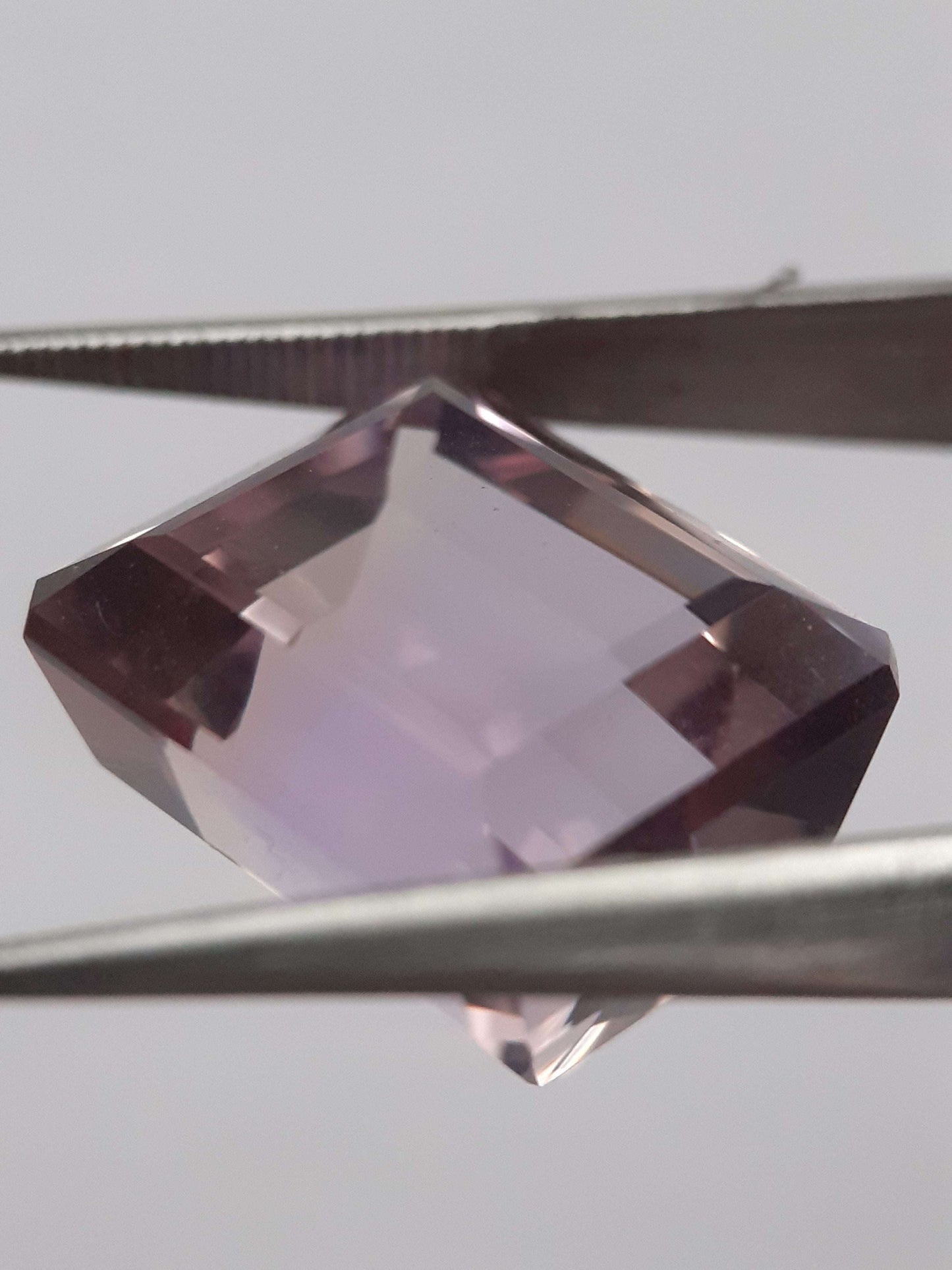 Natural purple and yellow Ametrine - 14.059 ct - AAA grade - octagon - certified natural