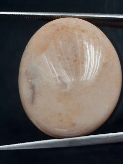 Natural Yellow Agate - 49.31 ct - oval - slight moss inclusion