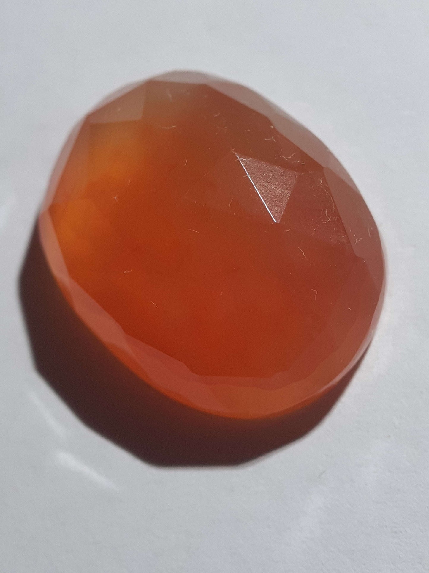 Orange Carnelian,rose cut, 14.55 ct, high quality cutting - Natural Gems Belgium