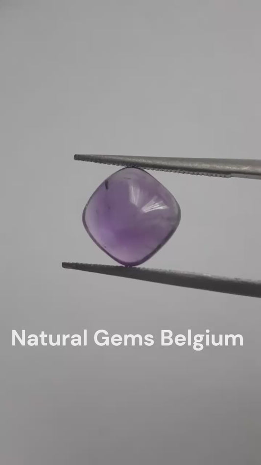 Natural purple Amethyst - 1.949 ct - cushion cabochon - 7.6 x 7.4 mm