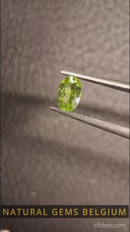 Péridot naturel - 0,540 ct - ovale - non chauffé - péridot vert