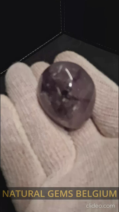 Natural purple Amethyst - 4.3 cm - Tumbled Amethyst - oval
