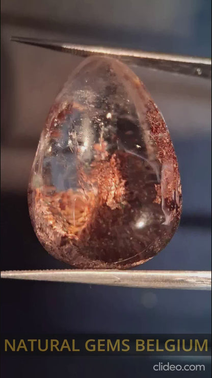 Natural Phantom Quartz - oval polished - 2.6 cm - egg shape