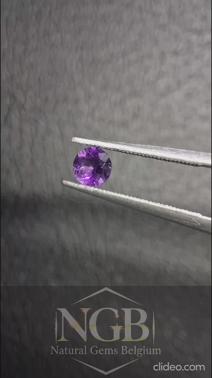 Améthyste violette taille ronde 4 mm 0,236 ct – Pierre précieuse améthyste naturelle