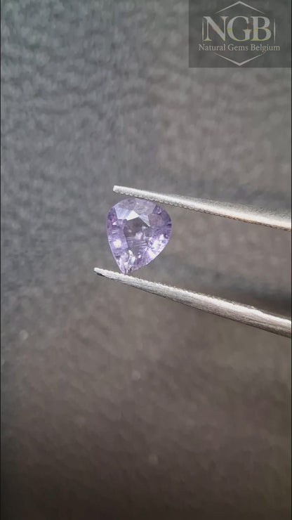 Natural Lavender Purple Sapphire – 0.715 ct – Pear Cut – Ceylon (Sri Lanka)