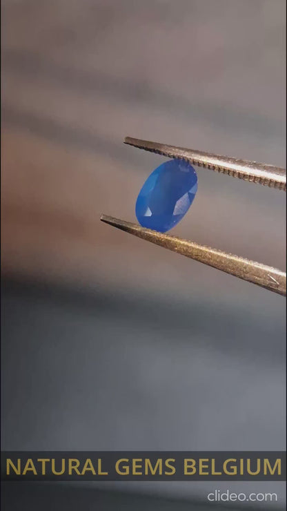 Natural Faceted Agate - Blue Agate - 0.385 ct - oval