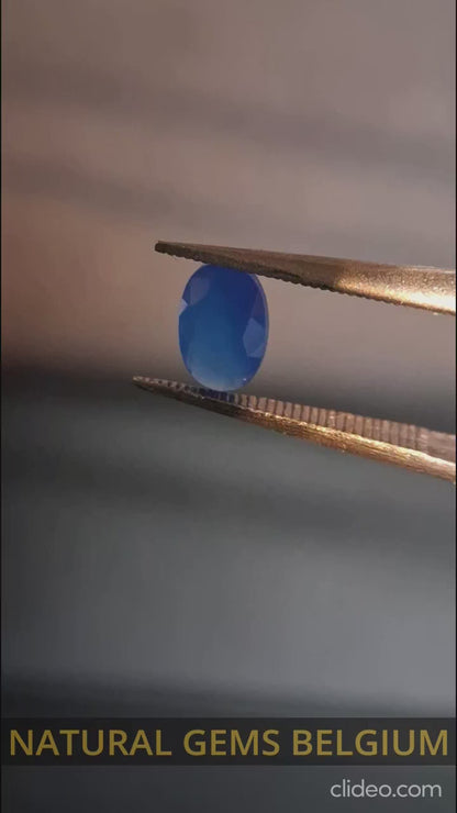Natural Faceted Agate - Blue Agate - 0.401 ct - oval