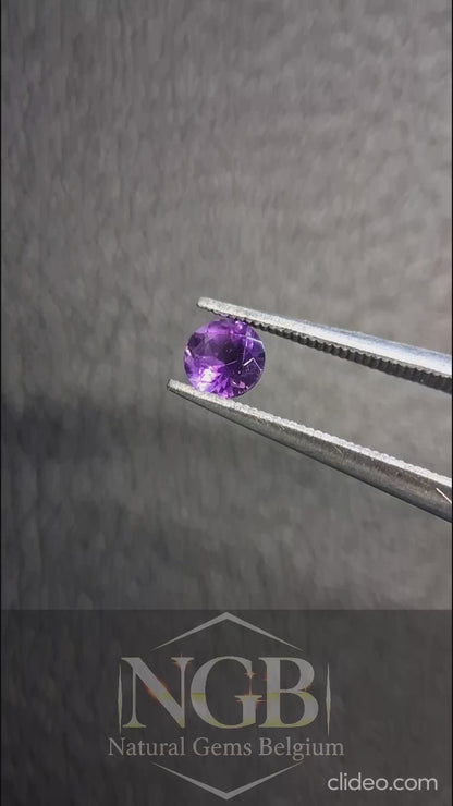 Améthyste violette taille ronde 4 mm 0,210 ct – Gemme d'améthyste naturelle