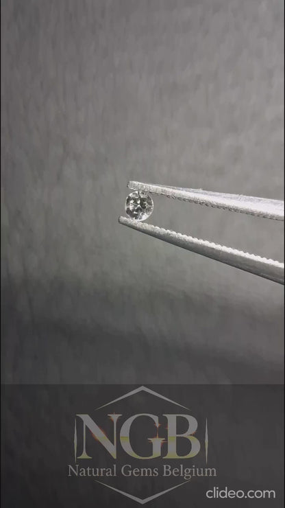 Natural White Sapphire - 0.047 ct -2 mm Round cut - heated - Africa