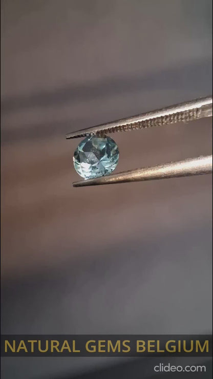 Natural Swiss Blue Topaz - 0.510 ct - round - irradiated - high quality - certified natural
