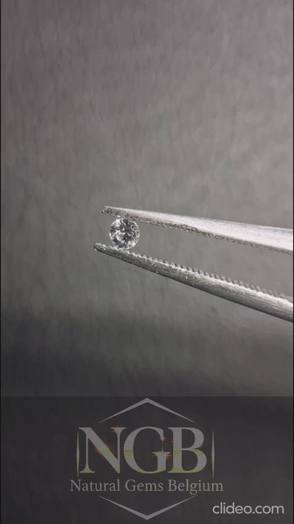 Natural White Sapphire - 0.048 ct -2 mm Round cut - heated - Africa