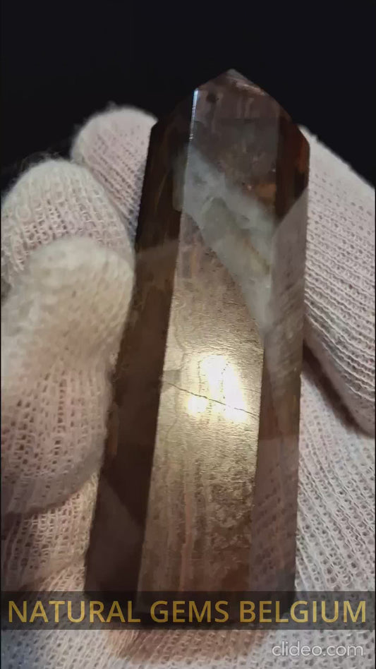 Natural Brown Agate tower - 8.50 cm - brown agate