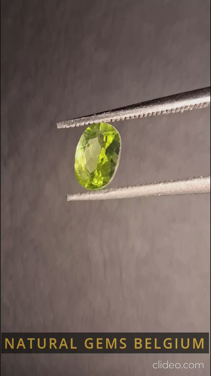 Natural Peridot - 0.516 ct - oval - unheated- green peridot