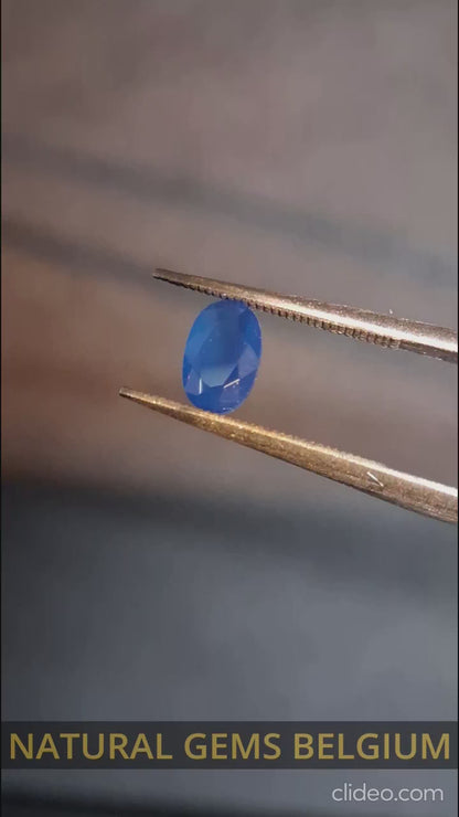 Natural Faceted Agate - Blue Agate - 0.415 ct - oval