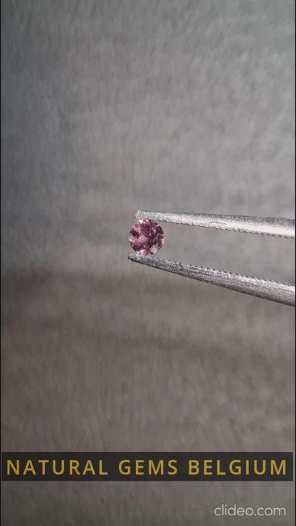 Tourmaline rose clair naturelle – Ronde brillante facettée 0,057 Ct – Pierre précieuse libre de première qualité