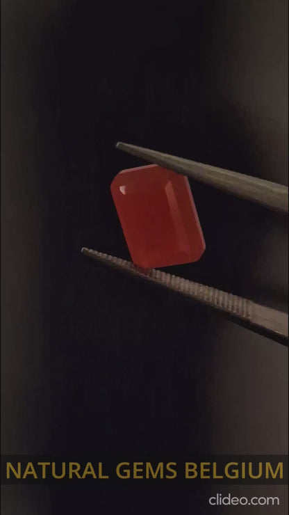 Natural Faceted Agate - Red Agate - 1.421 ct - octagon