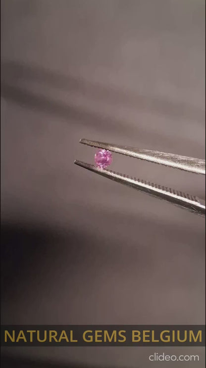 Natural Pink Sapphire - 0.042 ct -2mm Round cut - unheated - Africa - high quality