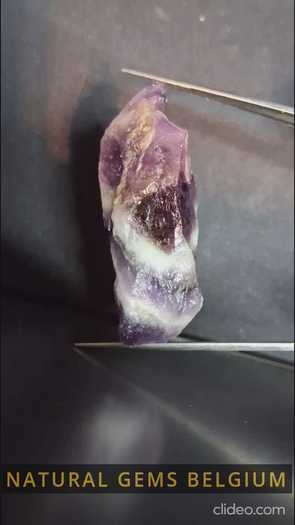 Ametista naturale - Ametista grezza "Dream" - 94 ct - 4,9 x 2,0 cm - Ametista Chevron