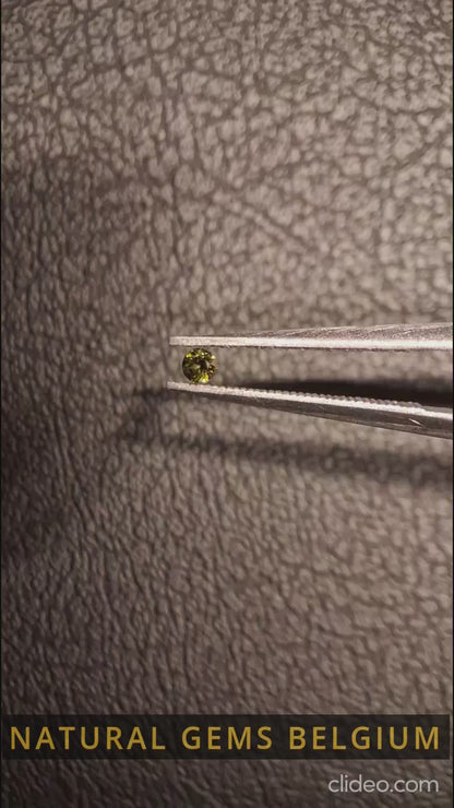 Tourmaline naturelle - Verte - 2 mm - 0.029 ct - ronde - excellente - non chauffée