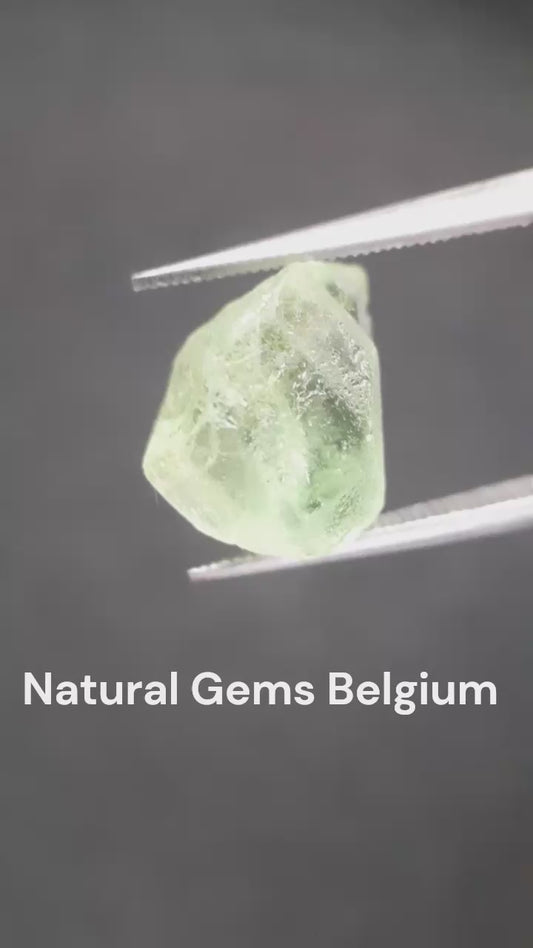 Natural Green Peridot - 5.635 ct - rough gemstone - for faceting - certified natural