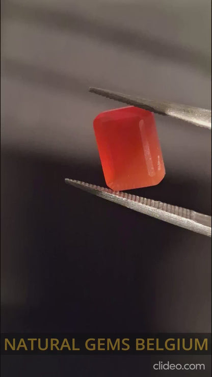 Natural Faceted Agate - Red Agate - 1.433 ct - octagon