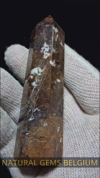 Natural Brown Agate tower - 10.25 cm - brown agate