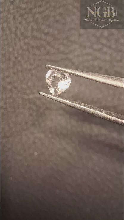 Natural Very light pink Morganite - 0.425 ct - heart - unheated