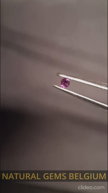 Natural Pink Sapphire - 0.041 ct -2mm Round cut - unheated - Africa - high quality