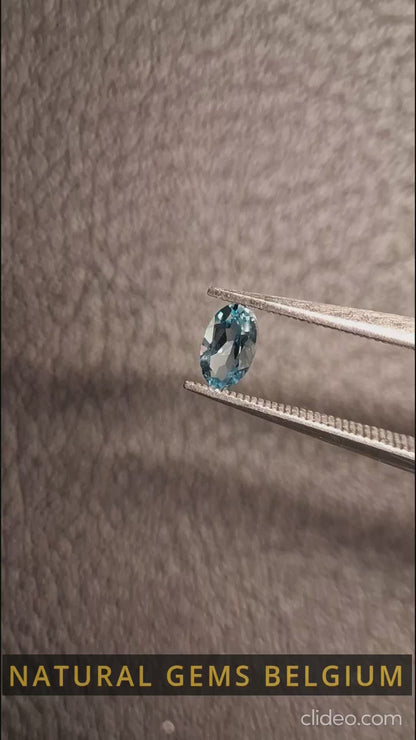 Topazio Naturale - London Blue - 0,265 ct - ovale - alta qualità da gioielleria
