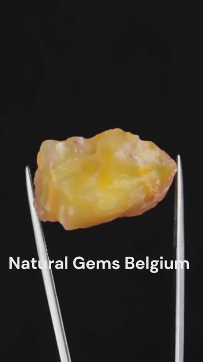 Natural Yellow Opal - 39.80 ct - Rough Gemstone - unheated - for faceting