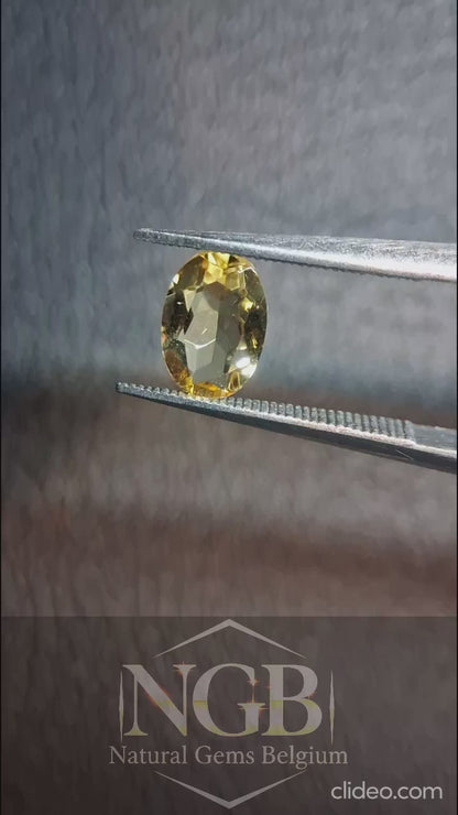Citrine Naturelle – Ovale Facettée 5x7 mm 0.694 ct Jaune Soleil | Pierre Gemme en Vrac