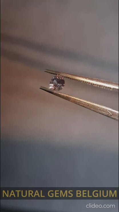 Natural Purple Sapphire - 0.110 ct - Round cut - unheated - Africa - Medium Purple