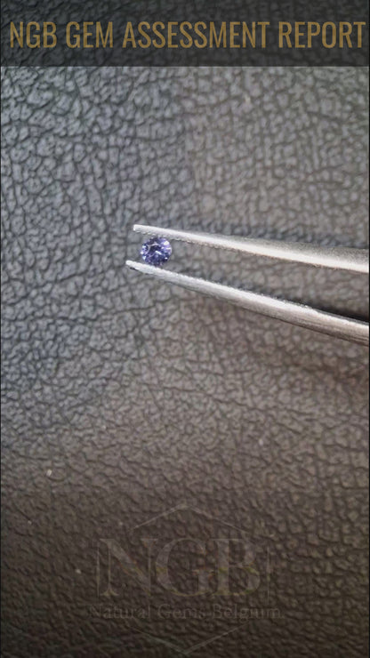 natural tanzanite - round - 2mm - violet blue - Tanzania
