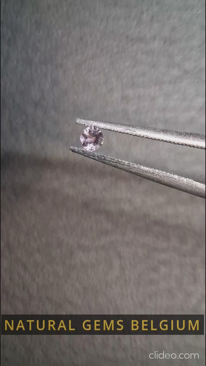 Tourmaline rose clair naturelle – Ronde brillante facettée 0.061 Ct – Pierre précieuse non montée de qualité supérieure