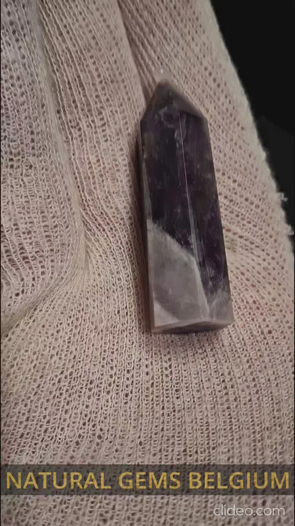 Natural Amethyst tower - dream amethyst - 5.5 x 1.5 cm - hexagon tower - good finish