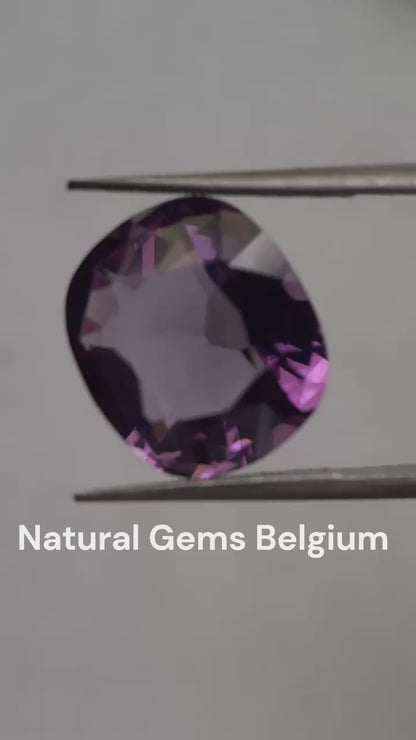 Natural purple Amethyst - 7.75 ct - cushion - unheated