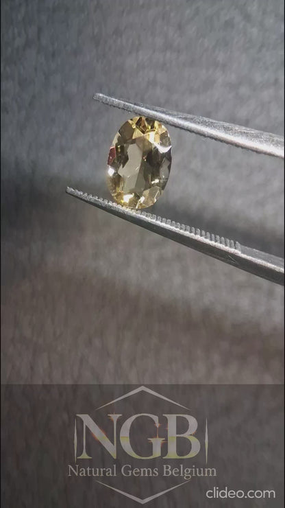 Natural Citrine – Faceted Oval Cut 5x7 mm 0.687 ct Sunlight Yellow | Loose Gemstone
