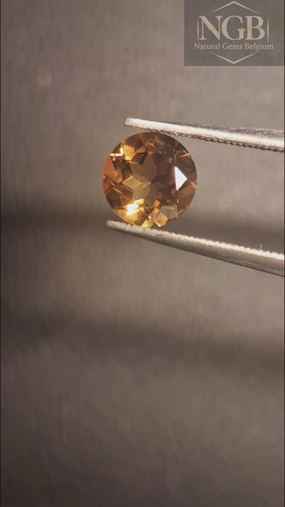 Gemma di Citrino Naturale – Taglio Rotondo Sfaccettato 6x6 mm Giallo | Citrino Sciolto 0,730 ct