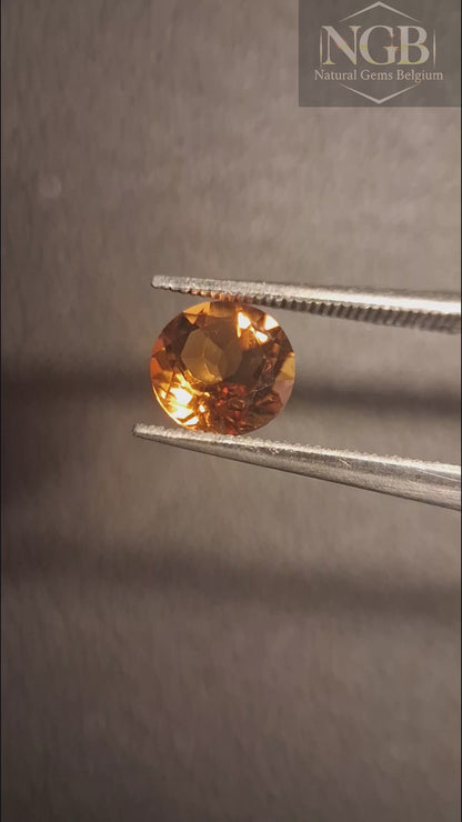 Gemma di Citrino Naturale – Taglio Rotondo Sfaccettato Giallo 6x6 mm | Pietra di Citrino Sciolta 0,740 ct