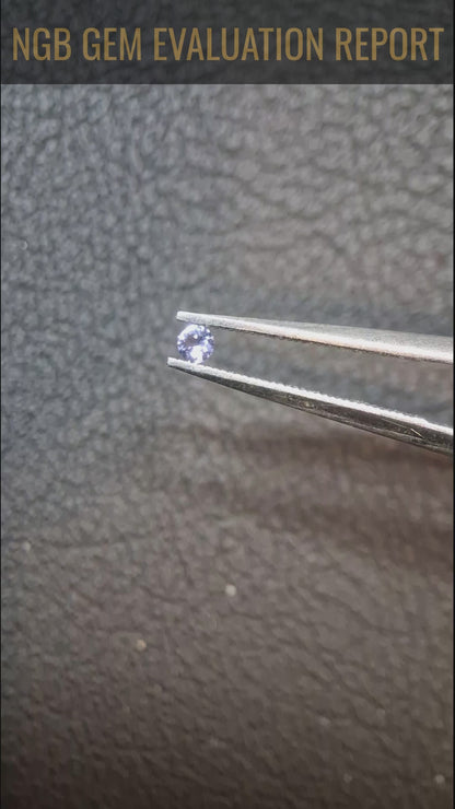Tanzanite Naturelle Ronde Brillant 0,035 ct – 2,0 mm | Doucement Chauffée | Tanzanie
