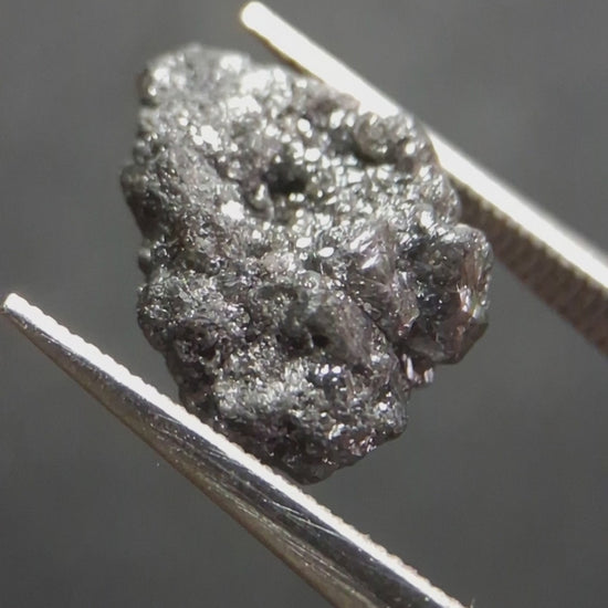 Video for Unpolished Natural Black Diamond - rough diamond - 3.255 ct - color enhanced