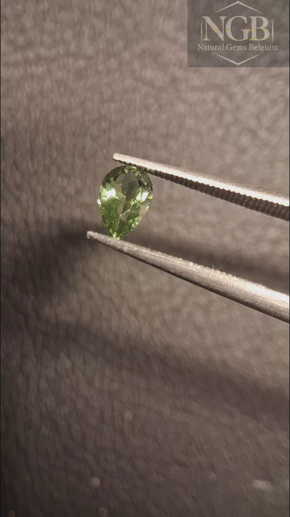 Natural Green Apatite - pear faceted - 0.413 ct - loose gemstone