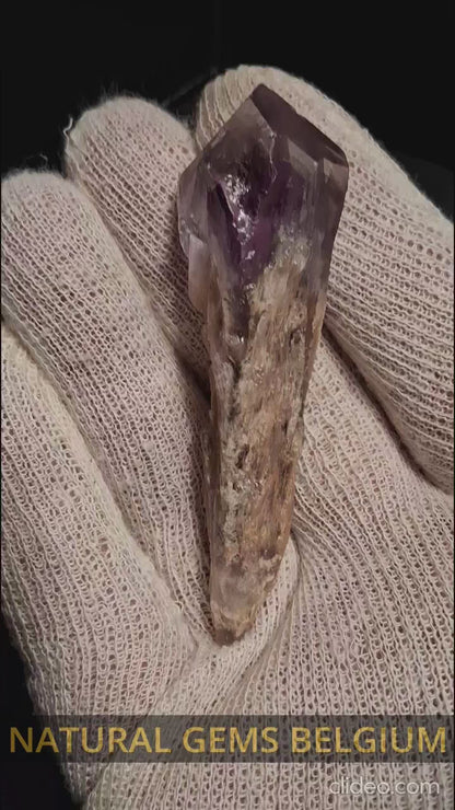 Natural purple rough amethyst - rough amethyst torch - 7.8  x 2.1 cm
